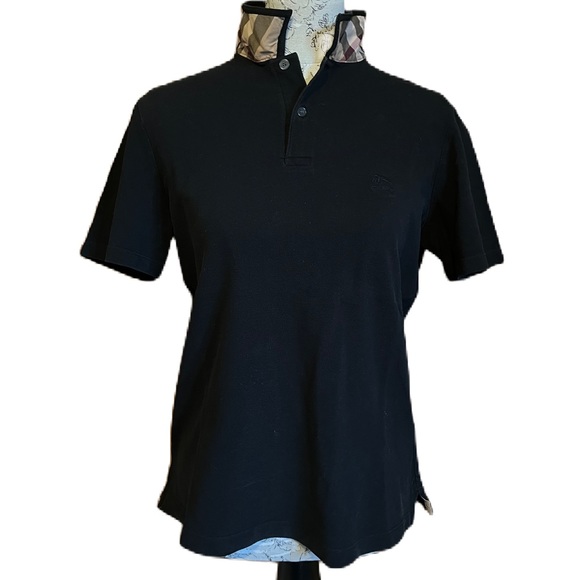 Burberry Other - Burberry Brit black collar short sleeve polo size large